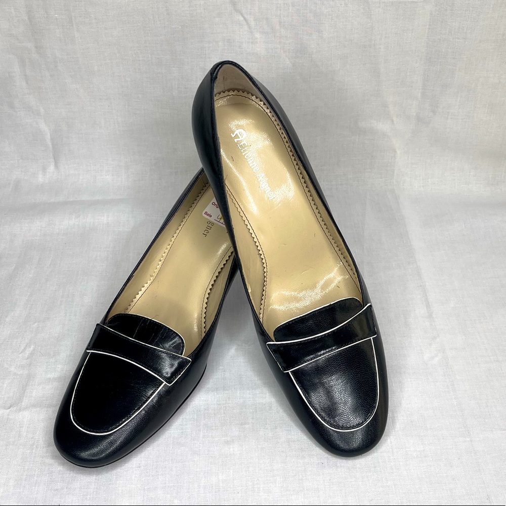 Etienne Aigner Navy Blue and White Pumps - Size 7